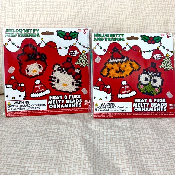 Sanrio Christmas Hello Kitty & Friends Melty Beads Ornaments NWT - Picture 1 of 3